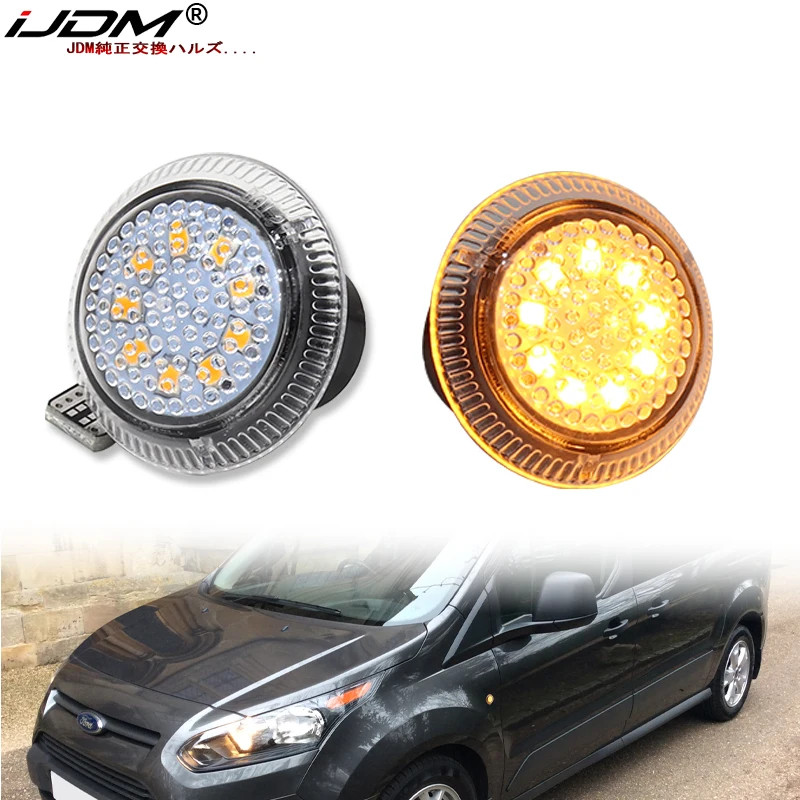 2pcs For 2010-2021 Ford Transit Connect Side Marker Lights Accessories Turn Signal Light 9T1Z13K376