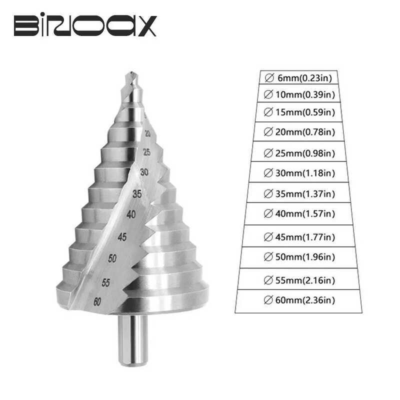 C HSS 6-60Mm Step Cone Drill Bit Hole Cutter Bit Fluted Edges Reamer Herramientas Para Carpinteria