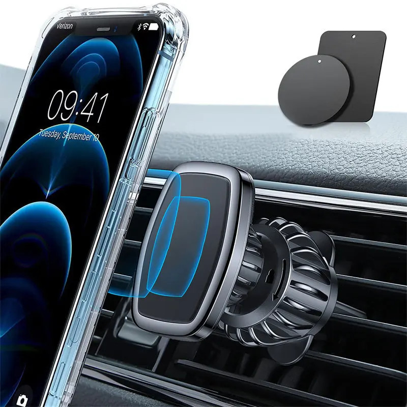 Magnetic Car Phone Mount, Upgrade Clip-on Car Phone Mount, 360° Car Strong Magnet Phone Mount, Car