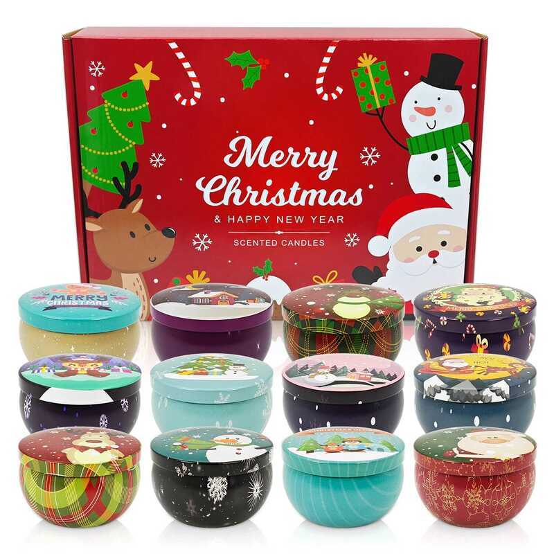 C 6/12Pac Of Scented Candles, Christmas Candles, Candles, 2.5 Ounces About 70. Grams Scented Candle