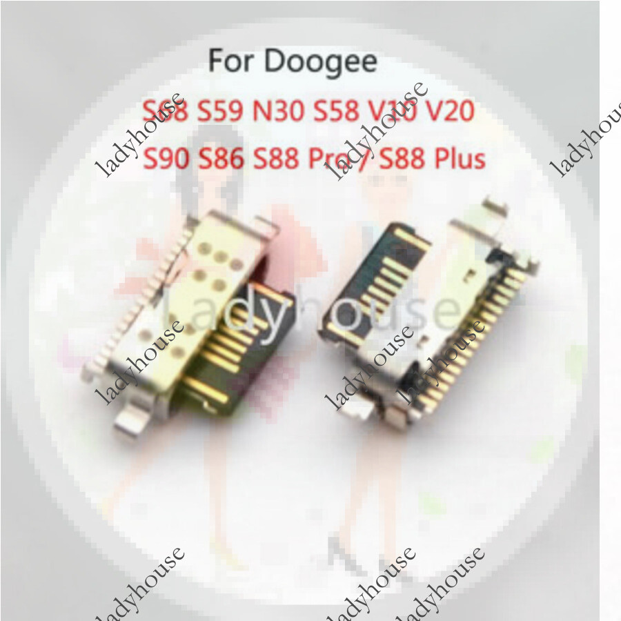 5-50 ชิ้น/ล็อตพอร์ตชาร์จสําหรับ Doogee S68 S59 N30 S58 V10 V20 / S90 S86 S88 Pro / S88 Plus USB ชาร์จ Dock ชาร์จซ็อกเก็ตพอร์ตแจ็คเชื่อมต่อ