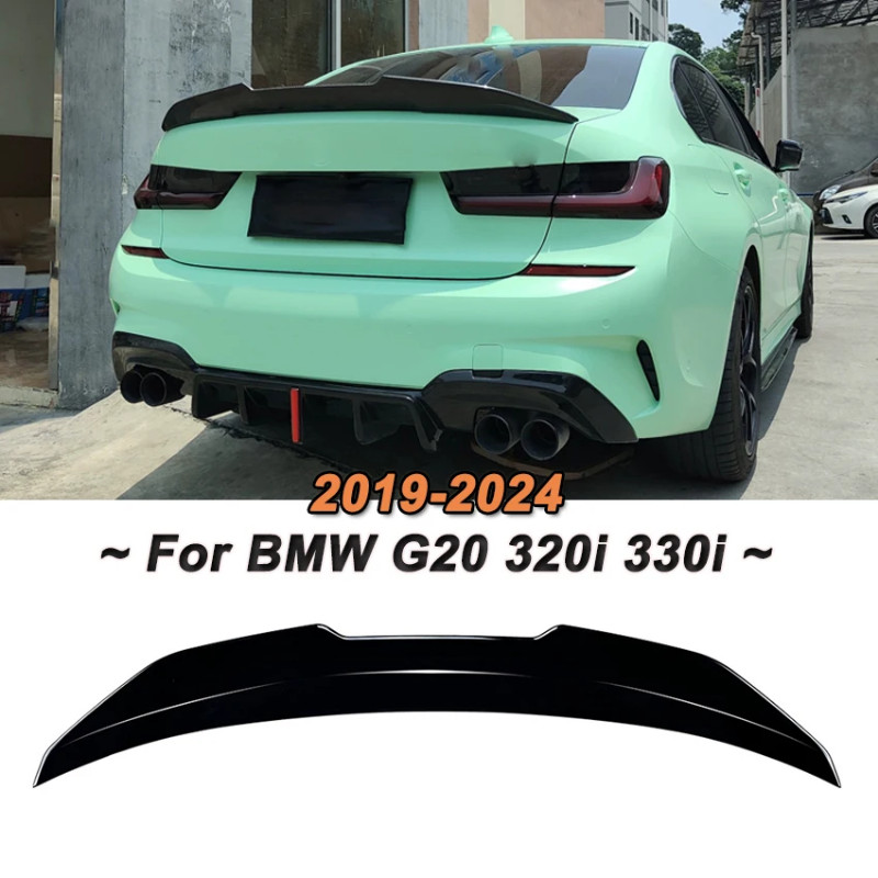PSM Style Car Rear Trunk Spoiler Lip Wing For BMW 3 Series G20 320i 320d 330i 330d M340i 2019-2025