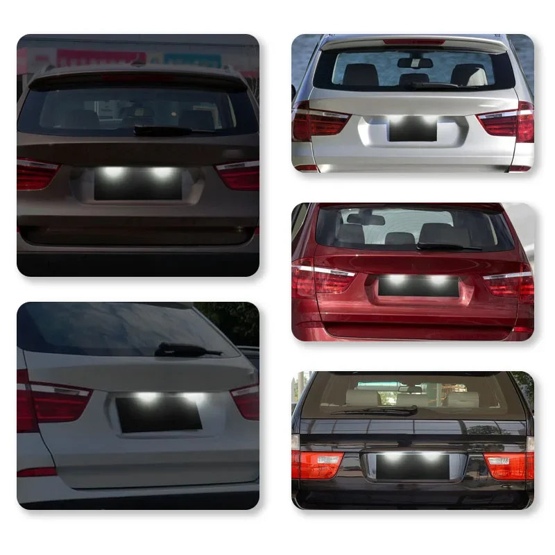 License Plate LED Lights For BMW X5/E53 2000-2006 X3/E83 2003-2010 With Canbus No Error White Numbe