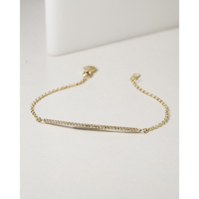 สร้อยข้อมือทองแท้ 9K T-Bar Diamond Bracelet