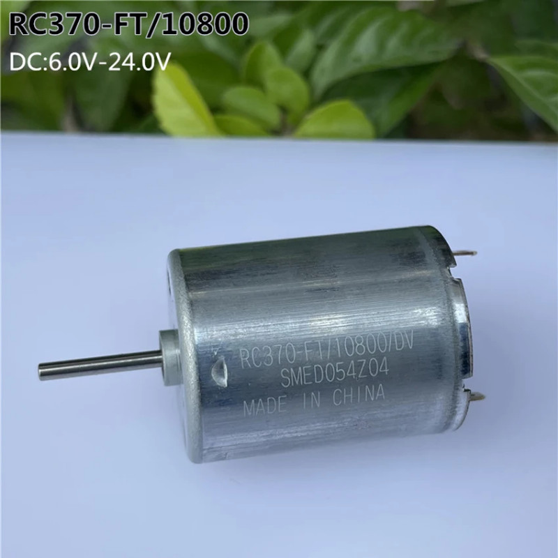 New 370 DC Motor 6V-24V 1200rpm~5000rpm slow Speed Metal Brush Motor 24mm Micro Round Mute Power Sa