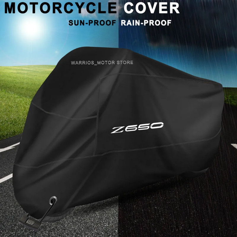 Motorcycle Cover Waterproof Dustproof Outdoor UV Protector Rain Cover For KAWASAKI Z650 Z 650 2016-