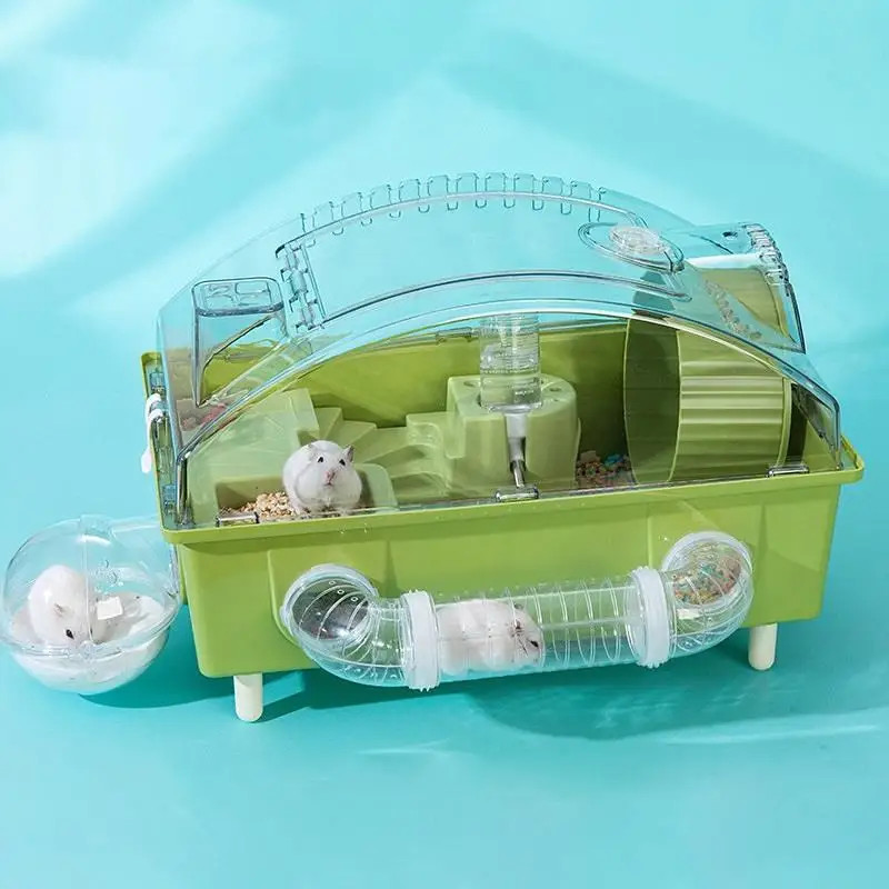 Transparent Hamster Cage Basic Cage Golden Bear Nest Large Size Hamster Cage Landscape Villa Univer