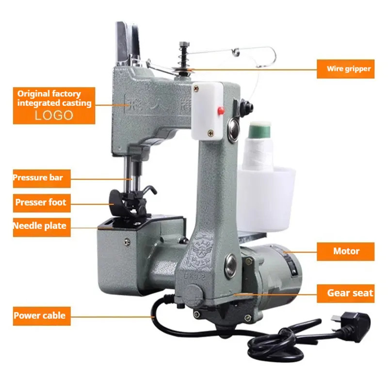 Electric Sewing Machine Gunny Bag Woven Bag Packing Machine Portable Overlock Sealer Rice Bag Seali