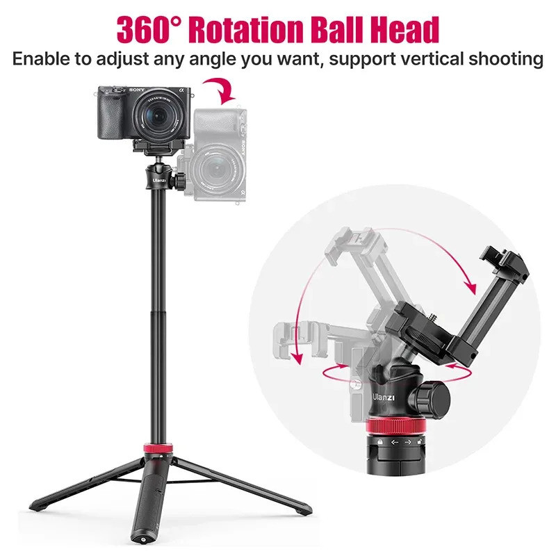 ULANZI TRIPOD MT-44 ขาตั้งกล้องสมาร์ทโฟน Vlog ขาตั้งกล้องรองเท้าเย็นโทรศัพท์ Mount Holder สําหรับขาต