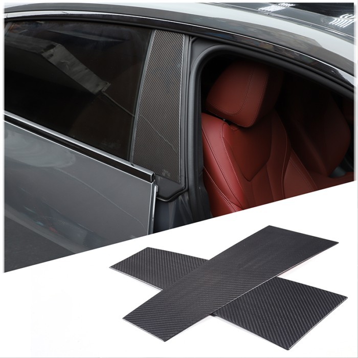 For BMW 4 Series G26 2022 (4-door version) real carbon fiber car B-pillar decorative plate, exterio