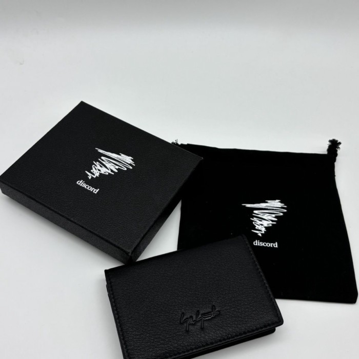 26ss ใหม่ Yohji * Yamamoto Bifold Card Holder สั้นแฟชั่น Simple Card Holder