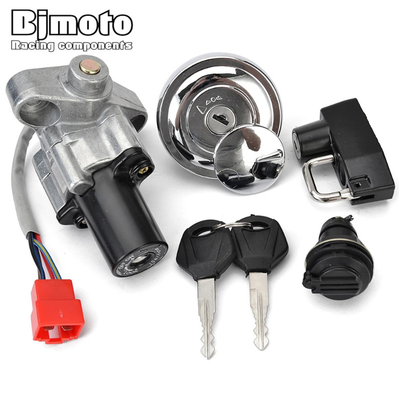 Ignition Switch Fuel Gas Cap Seat Lock Key Kit For Yamaha XVS125 XVS250 XVS400 XVS400C XVS650 XVS65