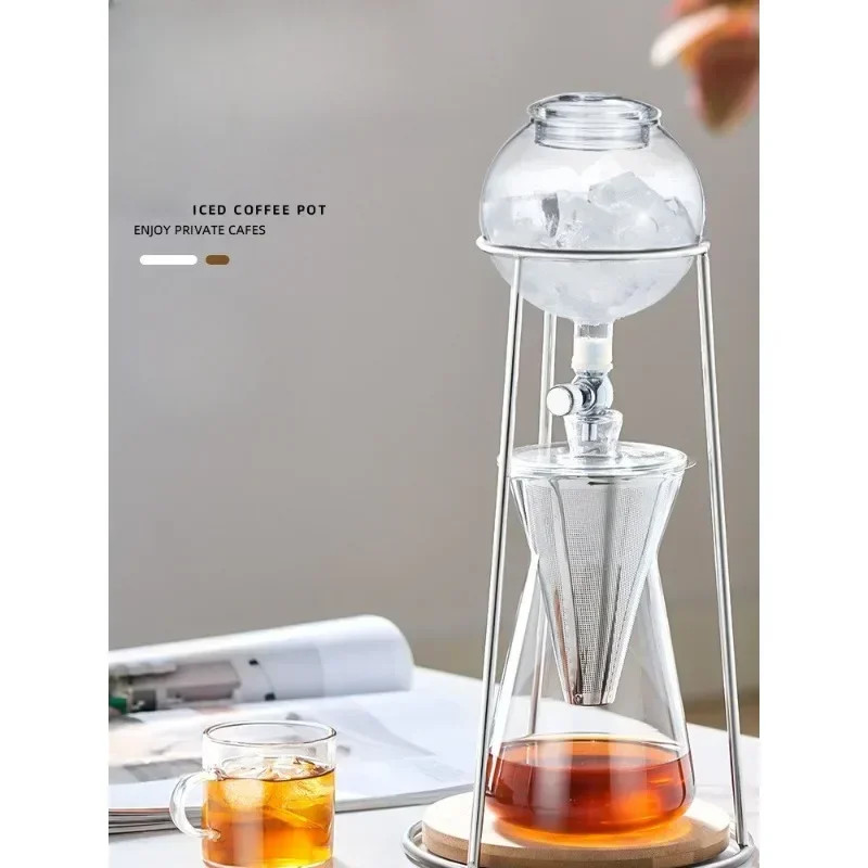 Ice Drip European Coffee Pot Glass Handmade Extraction Pot Transparent Drip Filter Coffee Machine C