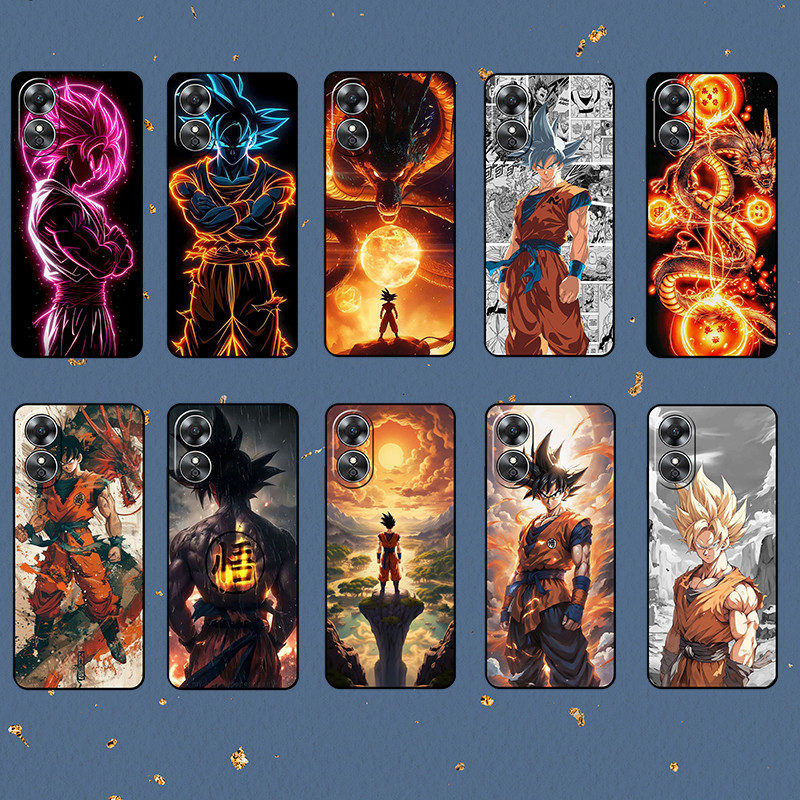 สําหรับ OPPO A96 A98 R9 R9S Reno 8Z 8T 7 8 lite Son Goku นุ่มสีดํา TPU เคสโทรศัพท์