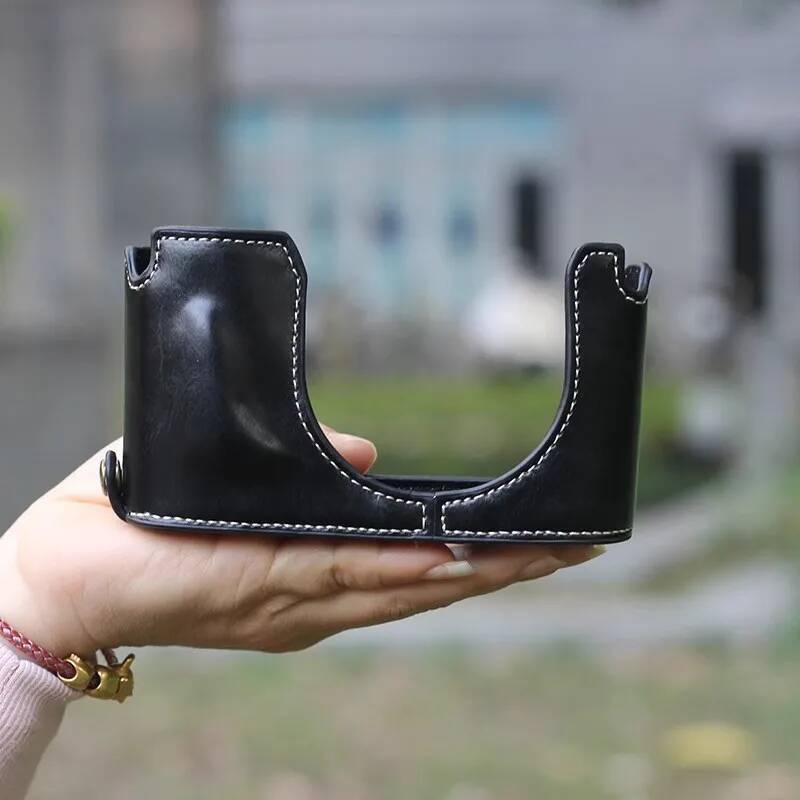 Photo กล้องกระเป๋าหนังกล่องสําหรับ leica q1 Q2 Q3 M8 M9 ME M240 M262 M8 M9 MM ME D-LUX7 แขนป้องกันฐา