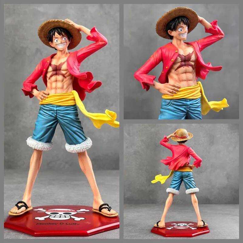 C One Piece Luffy Anime Fig 23Cm Smig Straw Hat Luffy Desop Decor Boy Gift Collection