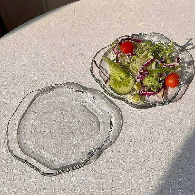 C Irregular Cloud Glass Design Sense, Transparent Fruit And Snack, Chinese Afternoon , Pastry And S