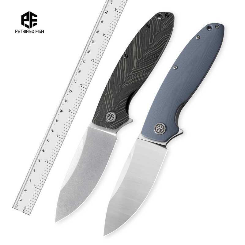 C C Petrified Fish Pfb01 Folding Knife D2 Steel G10 Handle Ceramic Bearing Multi-Tool Fish Knife Ou