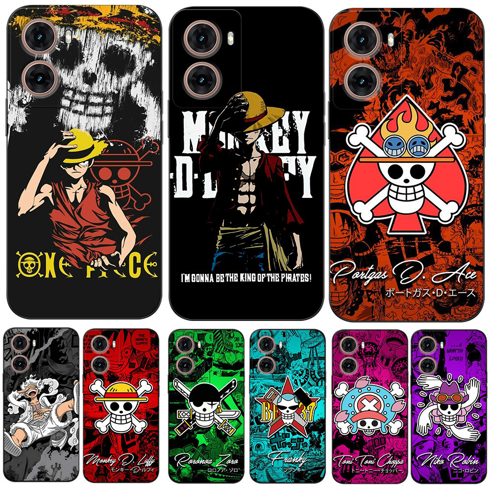 สําหรับ Motorola MOTO G06 4G กรณีซิลิโคนนุ่มโทรศัพท์สีดํา Tpu luffy โจรสลัดลิง