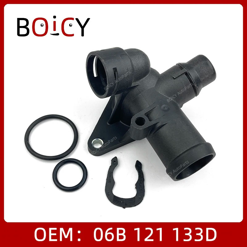 BOICY Engine Coolant Thermostat Housing Water Outlet Flange for Audi A4/S4 A6/S6 Avant quattro 06B1