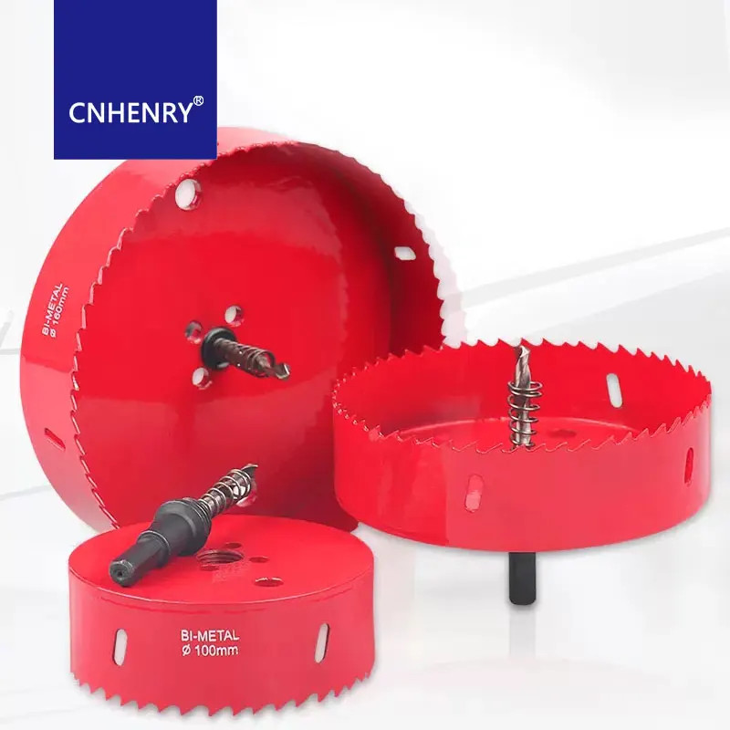 Bi-Metal Hole Saw Kit with Drill Bits & Arbor Hole Saw for Metal Drilling PVC Board and Plastic Pla