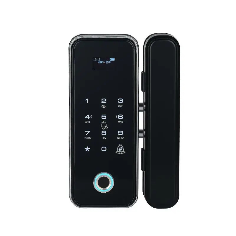 Office Smart Lock Glass Door Fingerprint Lock Non Punching Electronic Password Door Lock Access Con