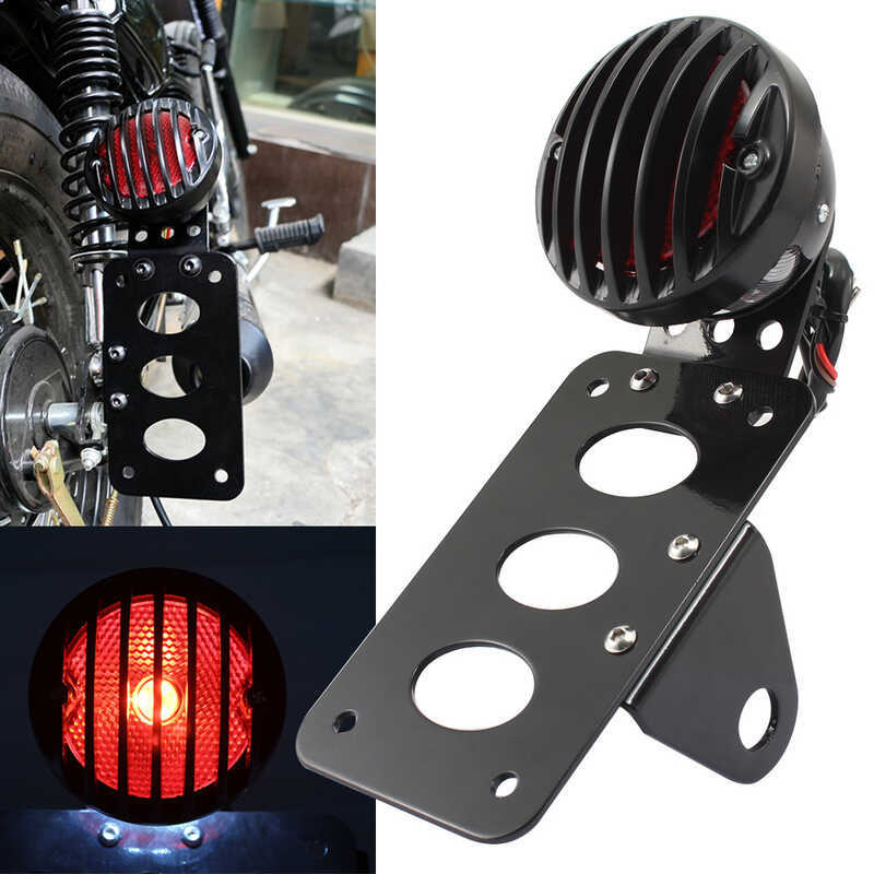 ไฟท้ายป้ายทะเบียนรถจักรยานยนต์ ไฟท้าย Harley Retro Lanshan ไฟเบรกดัดแปลง