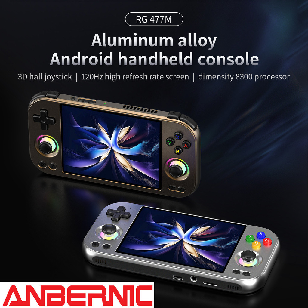 th ANNABERNIC RG 477M อลูมิเนียมกรณี 4.7 นิ้วหน้าจอขนาดใหญ่ Retro 2025 ใหม่เปิดเกมคอนโซล