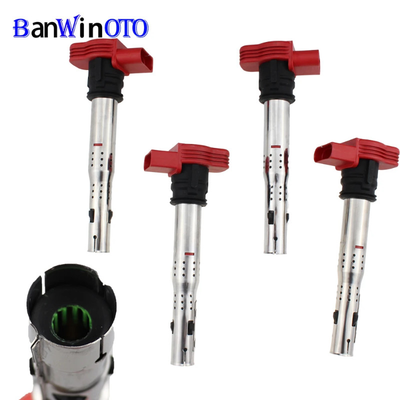4pcs/set Ignition Coil For VW Audi Jetta Golf Passat Tiguan CC A3/4/5/6/7/8 TT Q3/5 R8 06E905115D 0