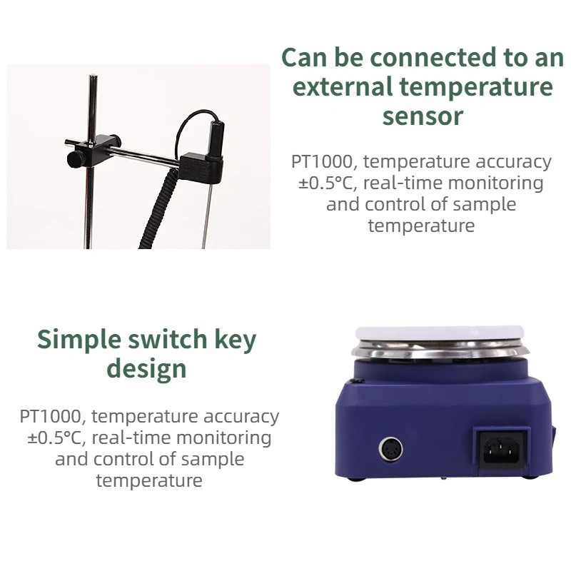 Hot IKEME Magnetic Stirrer 3L Heating Mixer 0-1500rpm Magnetic Stirrer Hot Plate 280°C Lab Heating