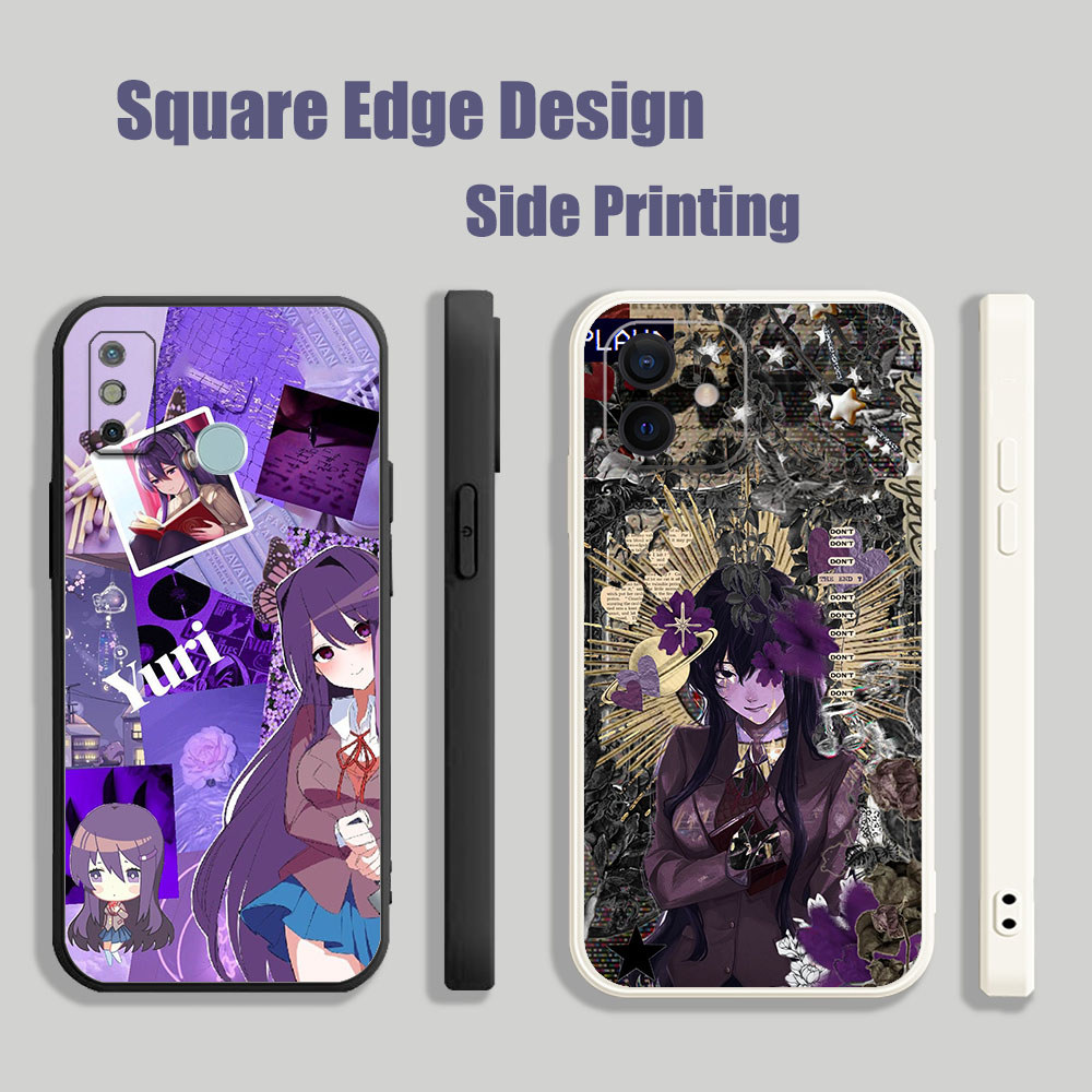 ปลอกสําหรับRealme C2 C3 8 8i 7i C35 C30 Pro dokiวรรณกรรมClub Yuri BOV04 เคสโทรศัพท์สแควร์ขอบ