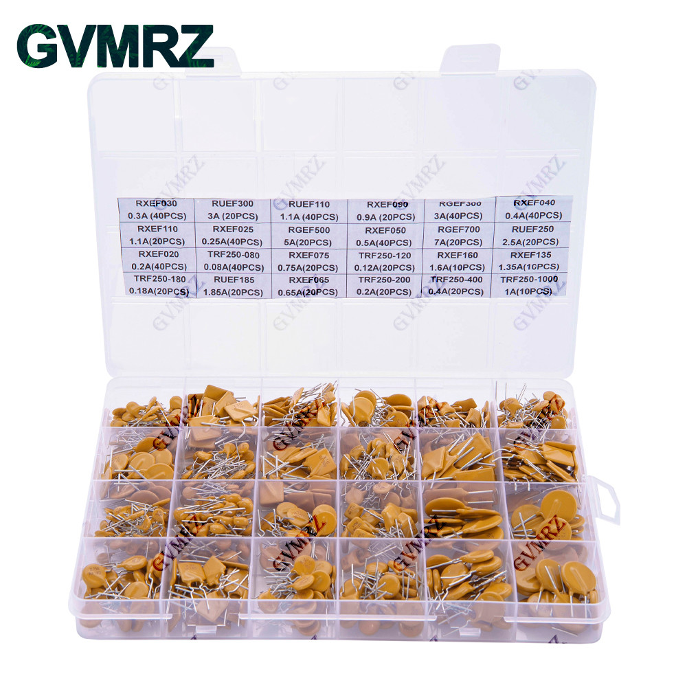 610 ชิ้น-24 ค่าฟิวส์ Self-Recovery สารพัน PPTC ชุด 0.05A 0.1A 0.2A 0.25A 0.3A 0.4A 0.5A 0.75A 0.9A 1