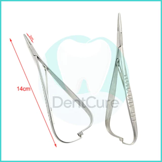 คีมจัดฟันปลายแหลม Mathieu ยาว 14 ซม. - ใช้หนีบยางยืดจัดฟัน (Elastic Placement Holder) - สแตนเลส คุณภาพสูง