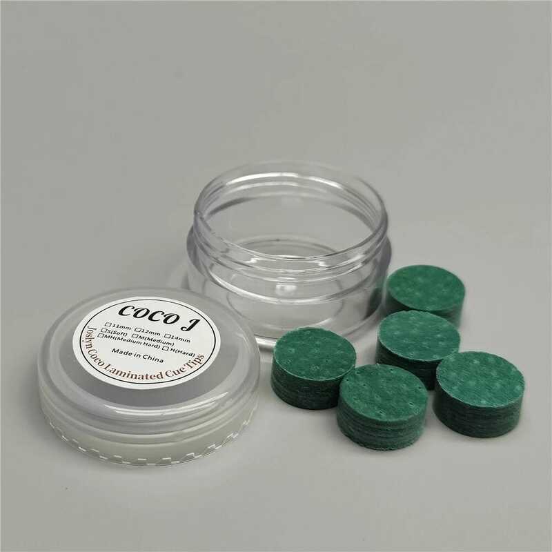 C Pool Cue Tips 14Mm MH Laminated Leather Josyln Coco Professional Billiard Tips 5Pcs/Box Medium Ha