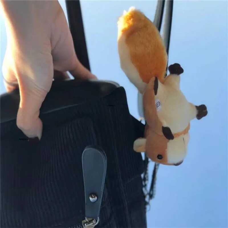 C 24Pcs/Lot CM Approx. , Sweet Squirrel Plush Toy , Key Chain Stuffed Doll