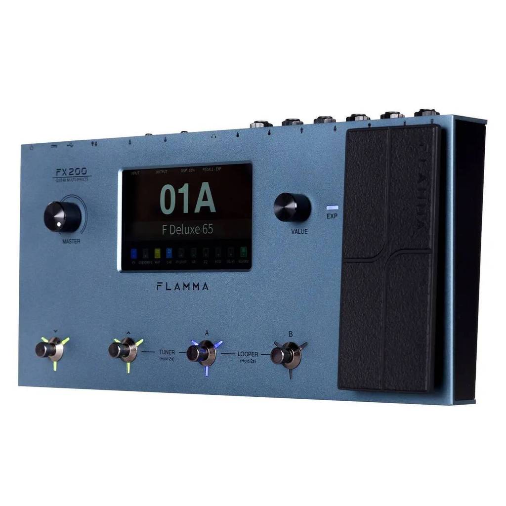 FLAMMA FX200 Multi Effects Pedal กีตาร์ Amp LCD หน้าจอสัมผัส 160 Effects การสร้างแบบจําลอง IR ตู้ 20