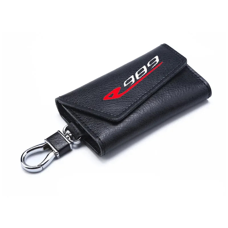 3D cowhide Key key case Holder Chain Collection Keychain for MV AGUSTA BRUTALE 989R BRUTALE 989 R M