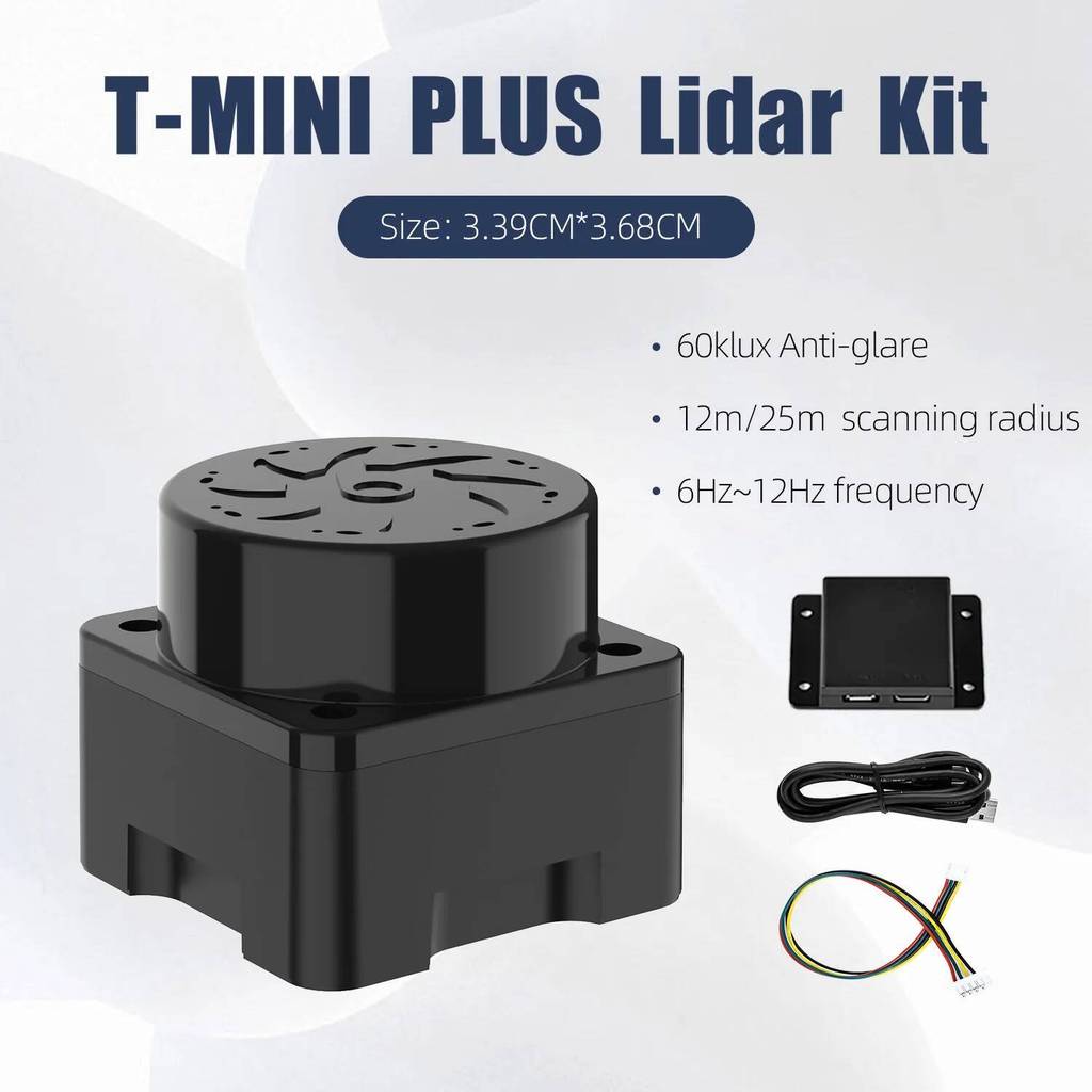 T-MINI-Plus Lidar Scanner 360°TOF Ranging 12M/25M 3D Sensor Kit รองรับ ROS1 ROS2 ROS Robotics Raspbe