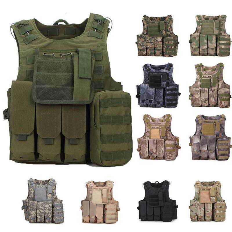 USMC Airsoft Tactical Vest Molle Combat Assault Plate Carrier Tactical Vest Outdoor Clothing Hunting