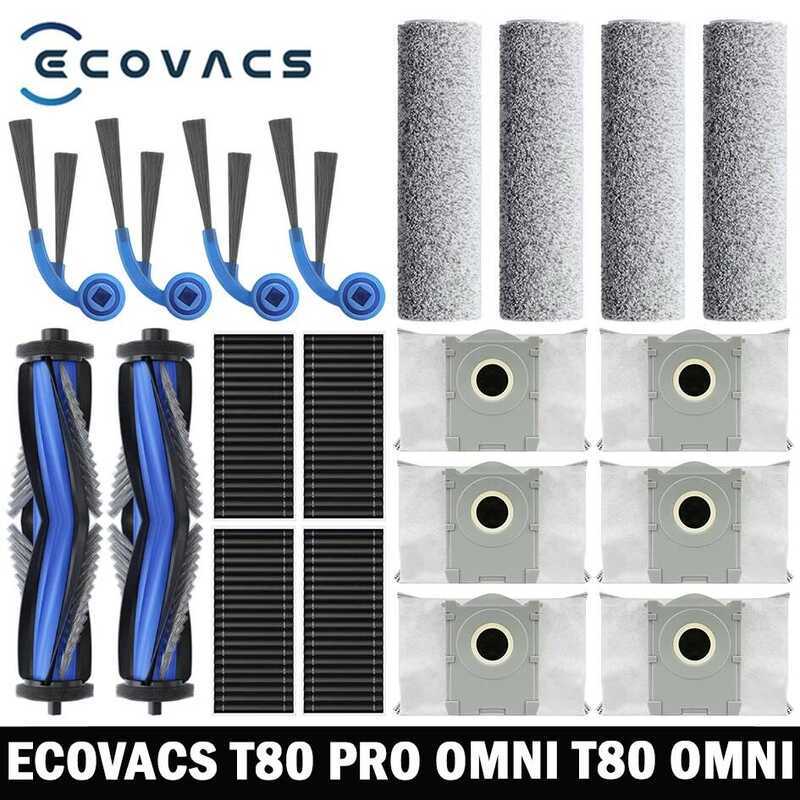 C ECOVACS T80 PRO OMNI / T80 OMNI Robot Vacuum Spare Parts Main Side Brushes Mop Cloths HEPA Filter