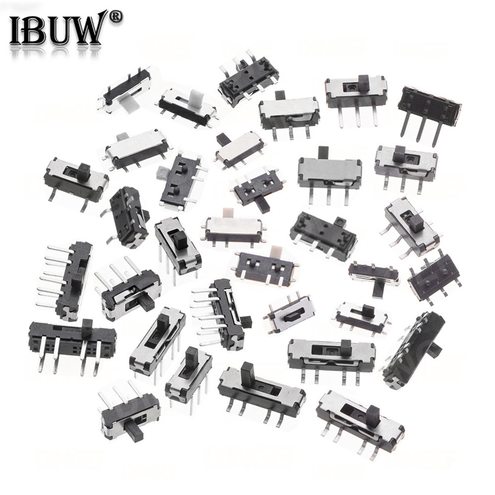 20PCS MSK12C01/02 Mini Miniature DIP SMD 3PIN 6PIN 8PIN แนวตั้ง Dip 2P3T สไลด์สวิทช์จับสูง 1.5/2/3 MM