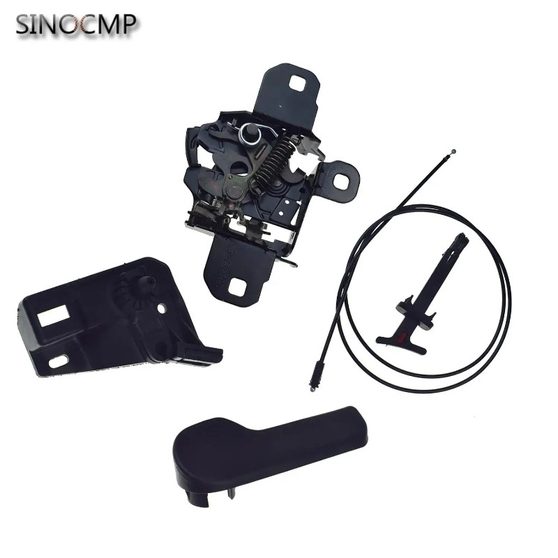 Hood Latch Pull Rod Release Handle Bracket Cable Kit 1J0823509C 1J0823509E For VW Eos Golf GTI Jett