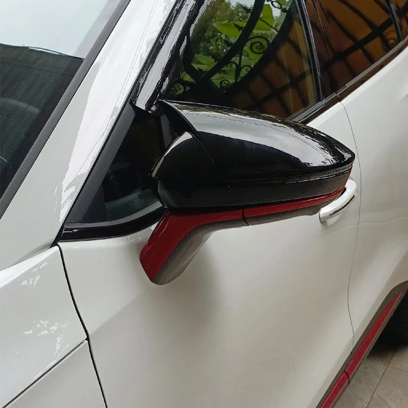 Exterior mirror decorative cover with horn shaped adhesive installation For Chery Omoda 5 C5 E5 FX