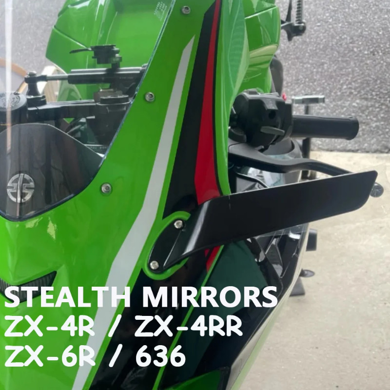 For Kawasaki Ninja 636 ZX-6R Mirrors Stealth Mirrors ZX4R ZX4RR ZX6R Motorcycle Sport Winglet Mirro