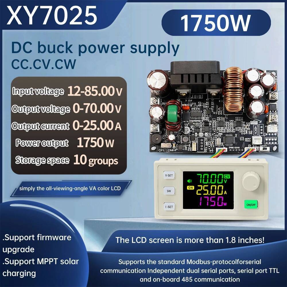XY7025 แหล่งจ่ายไฟสเต็ปดาวน์แบบปรับได้ DC12-85V CNC DC แรงดันไฟฟ้าคงที่และโมดูลกระแสคงที่ 25A/1750W