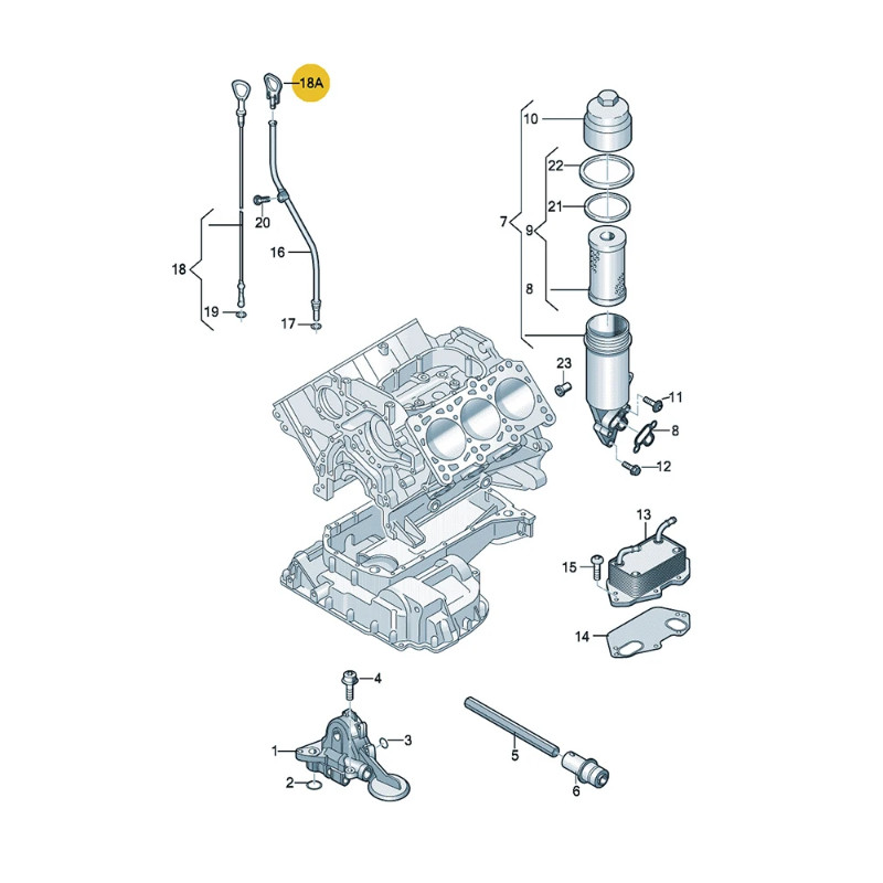 BOICY Oil Dipstick Guide Tube Bung Blind Cover for 3.0 Touareg Audi A4 A5 A6 A7 A8 Q5 Q7 Cayenne Pa