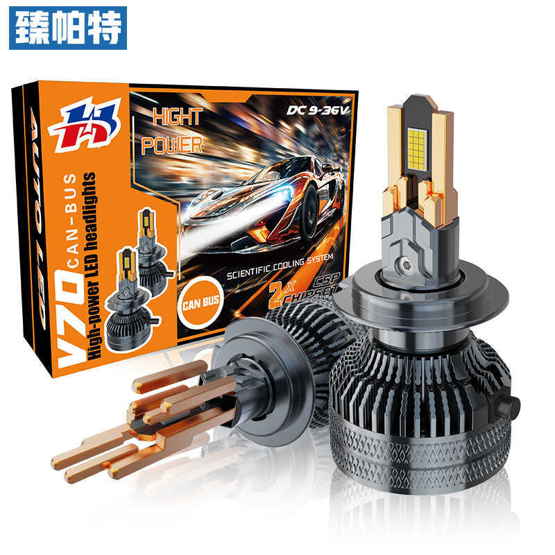 200W สิบหลอดทองแดงรถ led ไฟหน้า H1 H7 H11 9005 9012 High Beam Low Beam H4