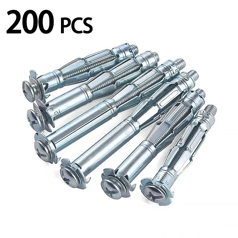 50PCWall Anchor Fixing Tool Bolts Hollow Drive Wall Anchor Screw Set used for Fixing Heavy-duty Anc