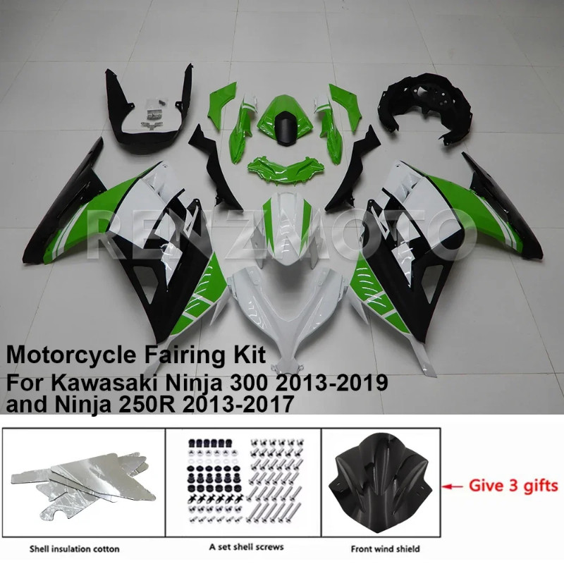 FOR Kawasaki Ninja 300 13-19 Ninja 250R 13-17 Fairing R/Z K39A10 Motorcycle Set Body Kit Decoration