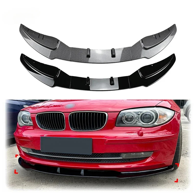 3X 2005 To 2011 For BMW 1 Series E81 E82 E87 E88 LCI Model Car Front Bumper Lip Spoiler Spiltter Di